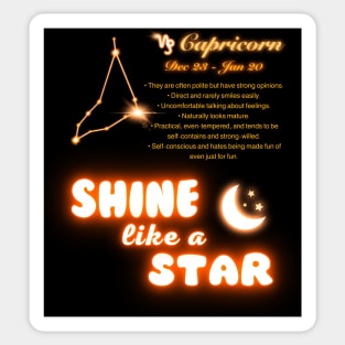 Shine Like A Star - Capricorn Sticker